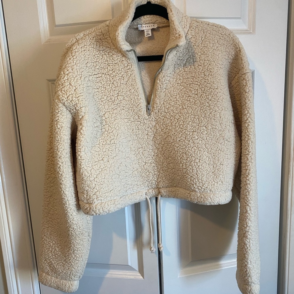 Cropped Sherpa Pullover
